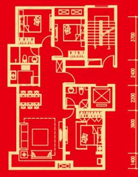 3室2厅2卫建面116平户型图