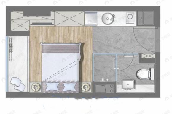 曲江雁南寓1室1卫户型图