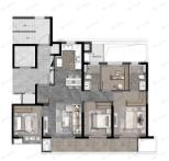绿城通山未来社区4室2厅2卫户型图