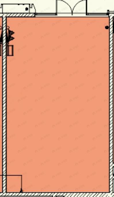 1室1厅建面60m²北户型图