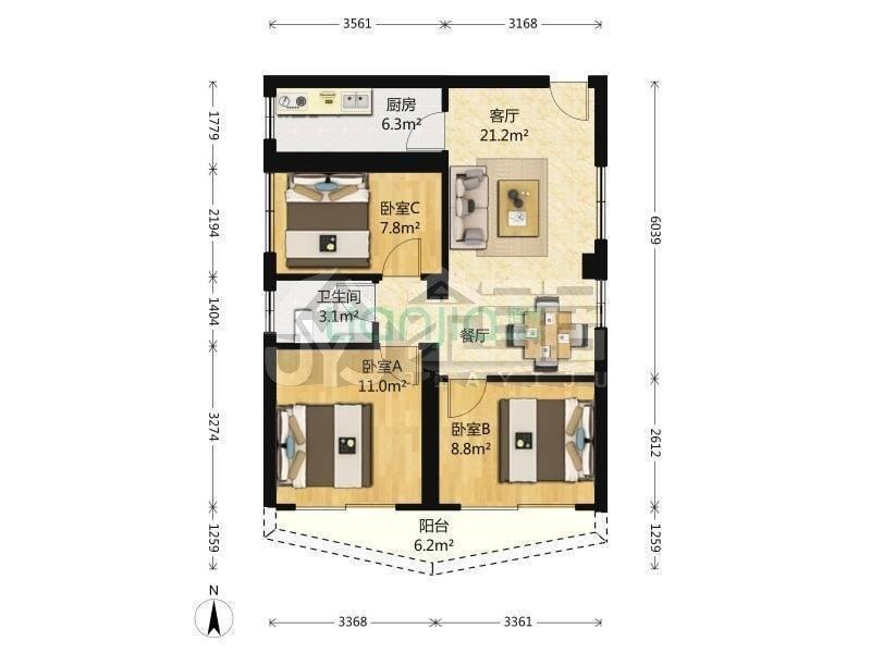 整租·银泉花园(E区)