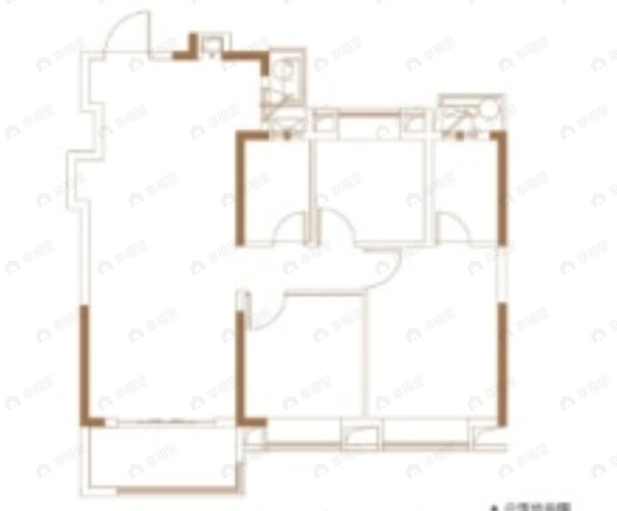 和光峯境3室2厅2卫户型图