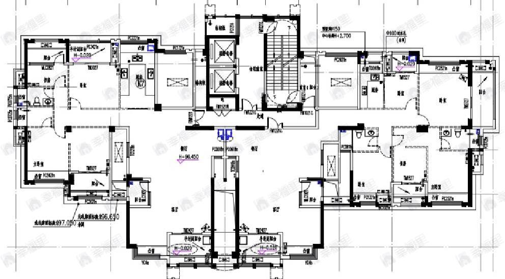 4室2厅2卫建面207m²南户型图