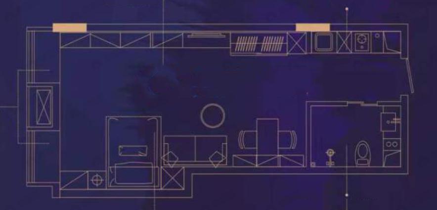 盛安广场1室1厅1卫户型图