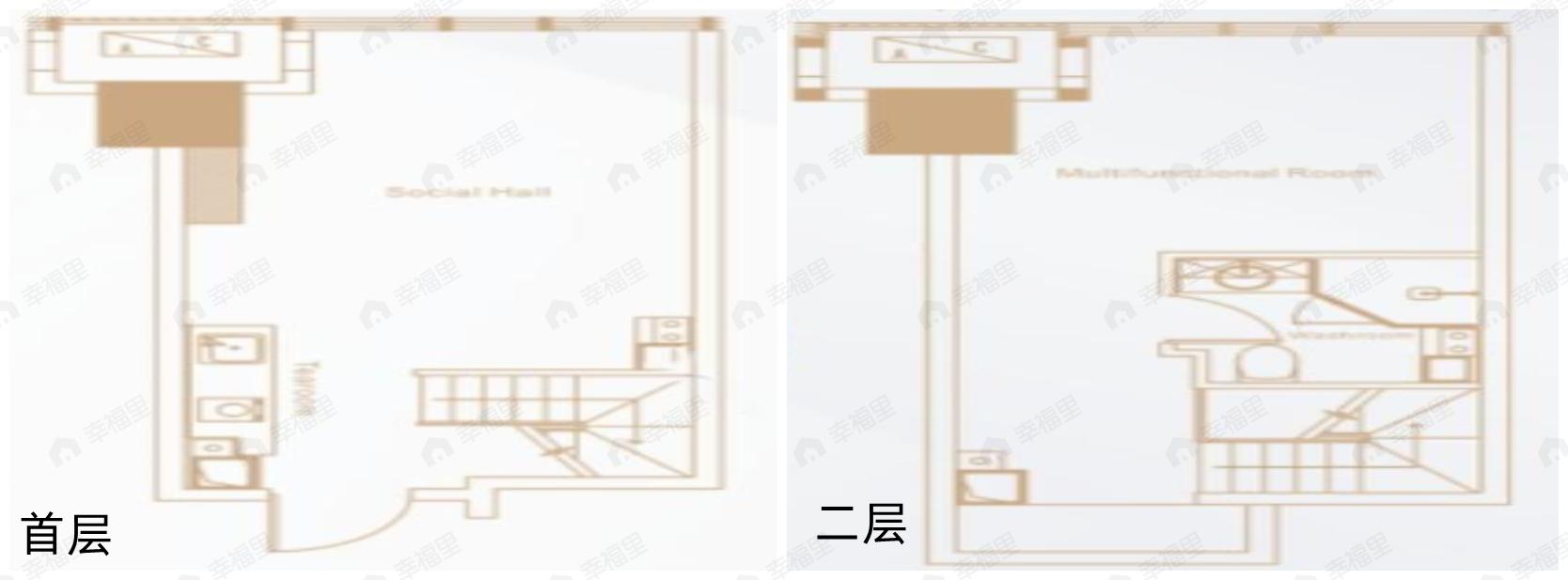 天朗东方印1室1厅1卫户型图