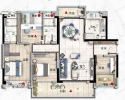 怀集碧桂园金珑臺4室2厅2卫户型图