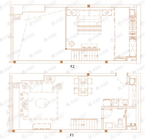 富力华庭1室2厅1卫户型图
