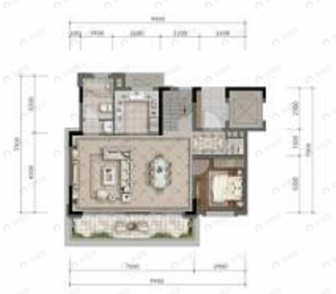 4室2厅2卫建面140平户型图