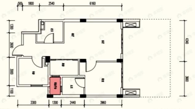 中国青城国际颐养中心2室2厅2卫户型图