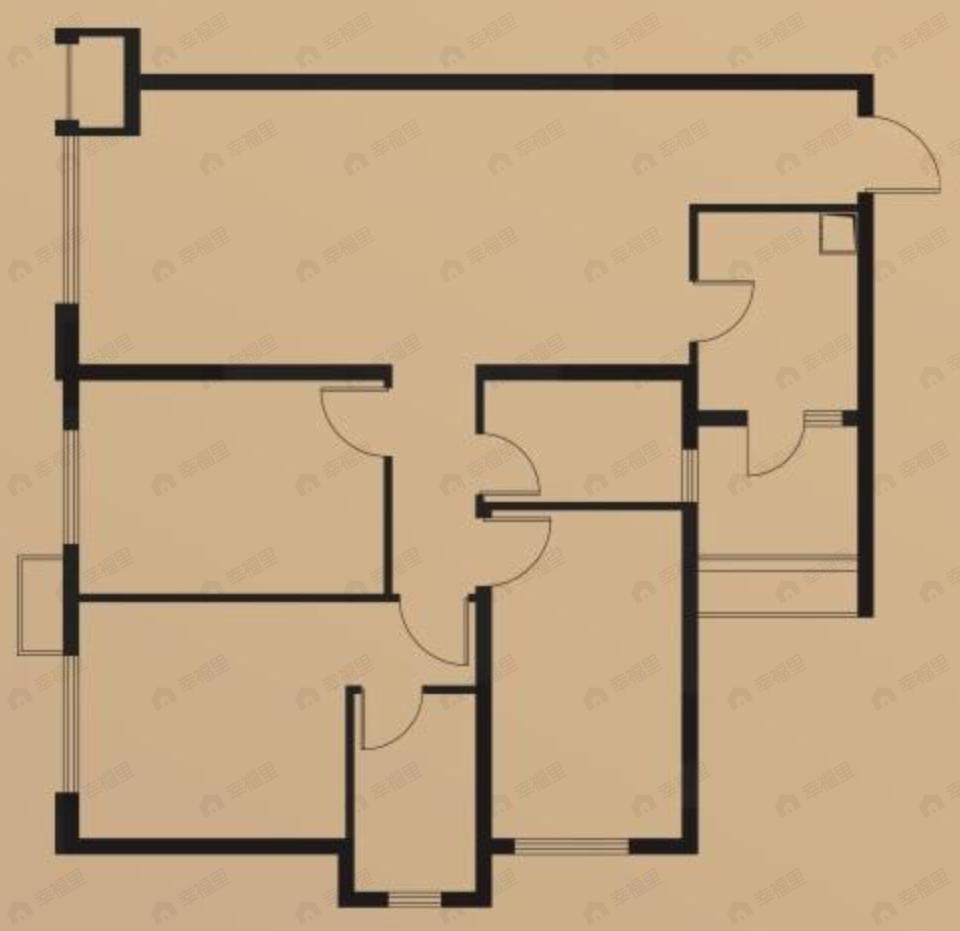 滨江彼岸3室2厅2卫户型图