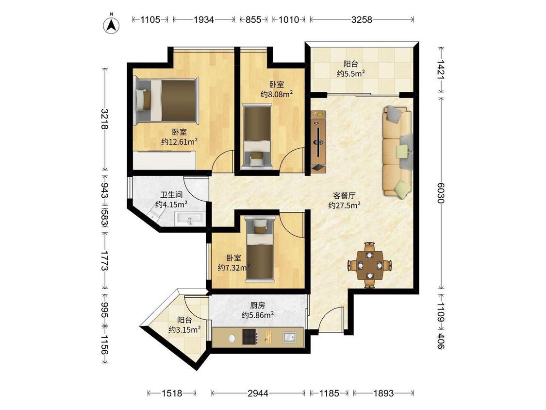 整租·岭南新世界(云逸)