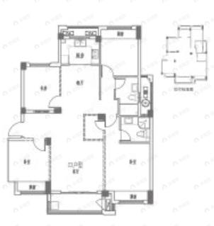 祥生云溪花苑4室2厅2卫户型图