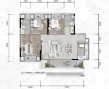 朗诗熙樾府3室2厅2卫户型图