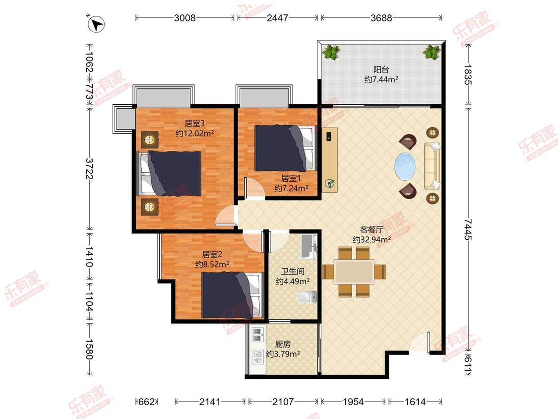整租·实地璟湖城百合家园