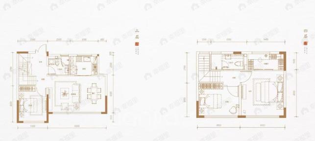 3室2厅2卫建面136平南户型图
