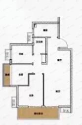 滨江锦湾3室2厅1卫户型图
