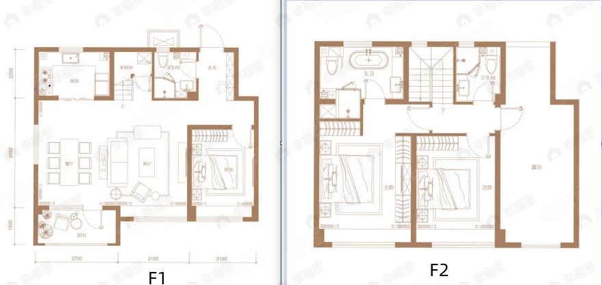 昆仑府3室2厅3卫户型图