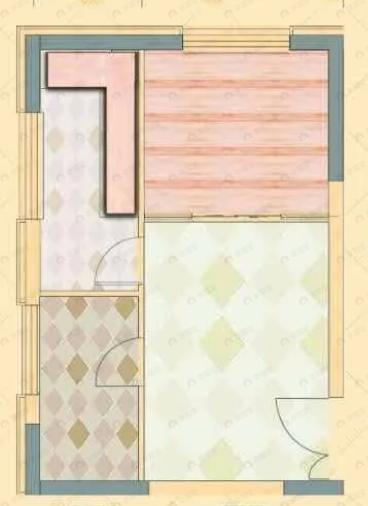 富海公馆1室1厅1卫户型图