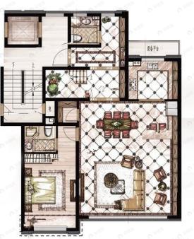 桃花院子5室2厅4卫户型图