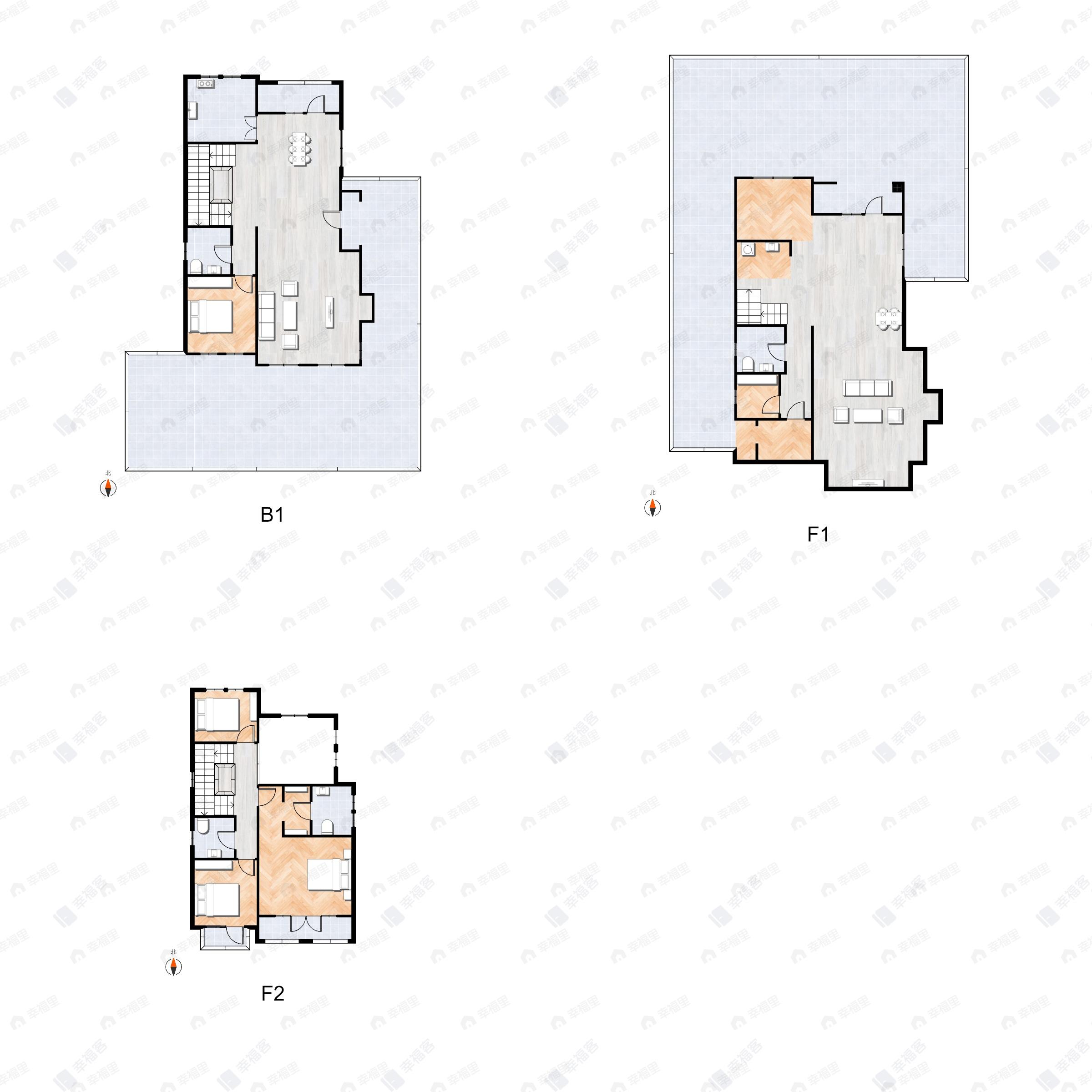 4室3厅4卫建面328平户型图