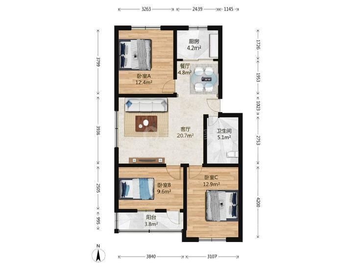 整租·燕化星城建德二里