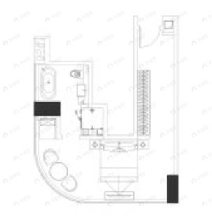 五矿长沙芒果芯域1室1厅1卫户型图