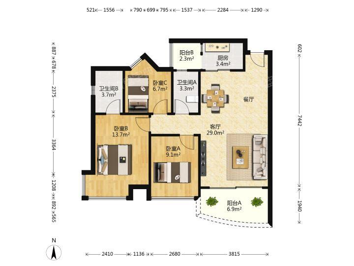 整租·广州雅居乐花园
