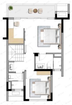 梦享春山可望3室1厅3卫户型图