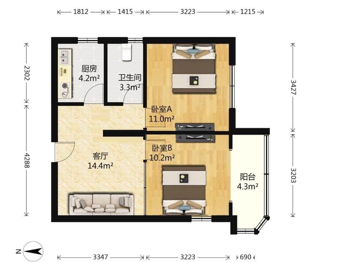 整租·真北二街坊