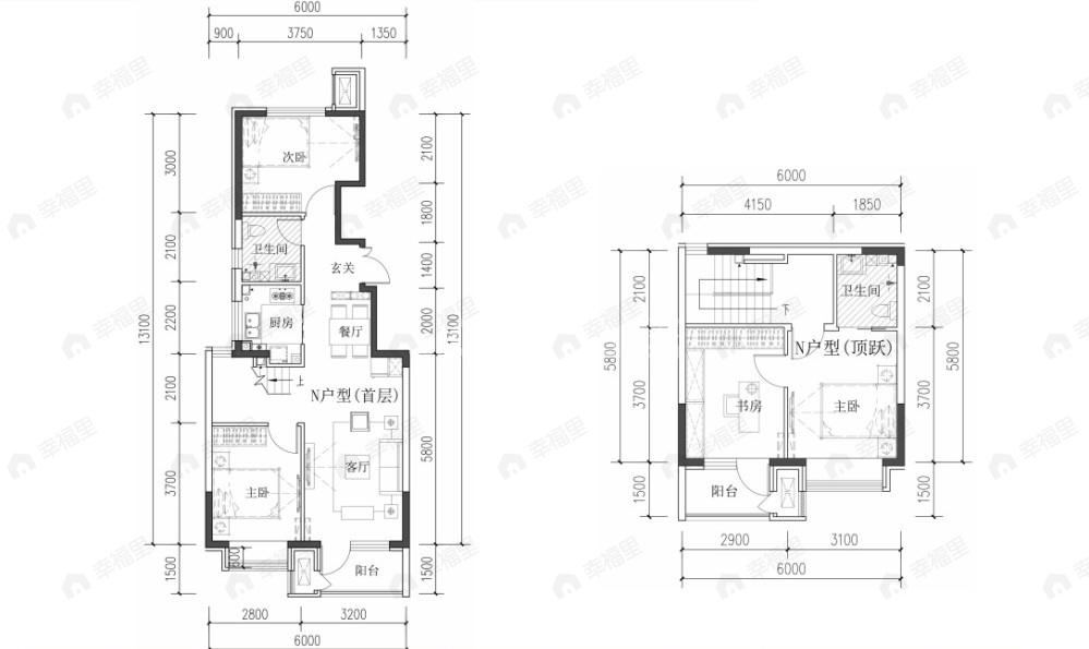 住总兴创如遇4室2厅2卫户型图
