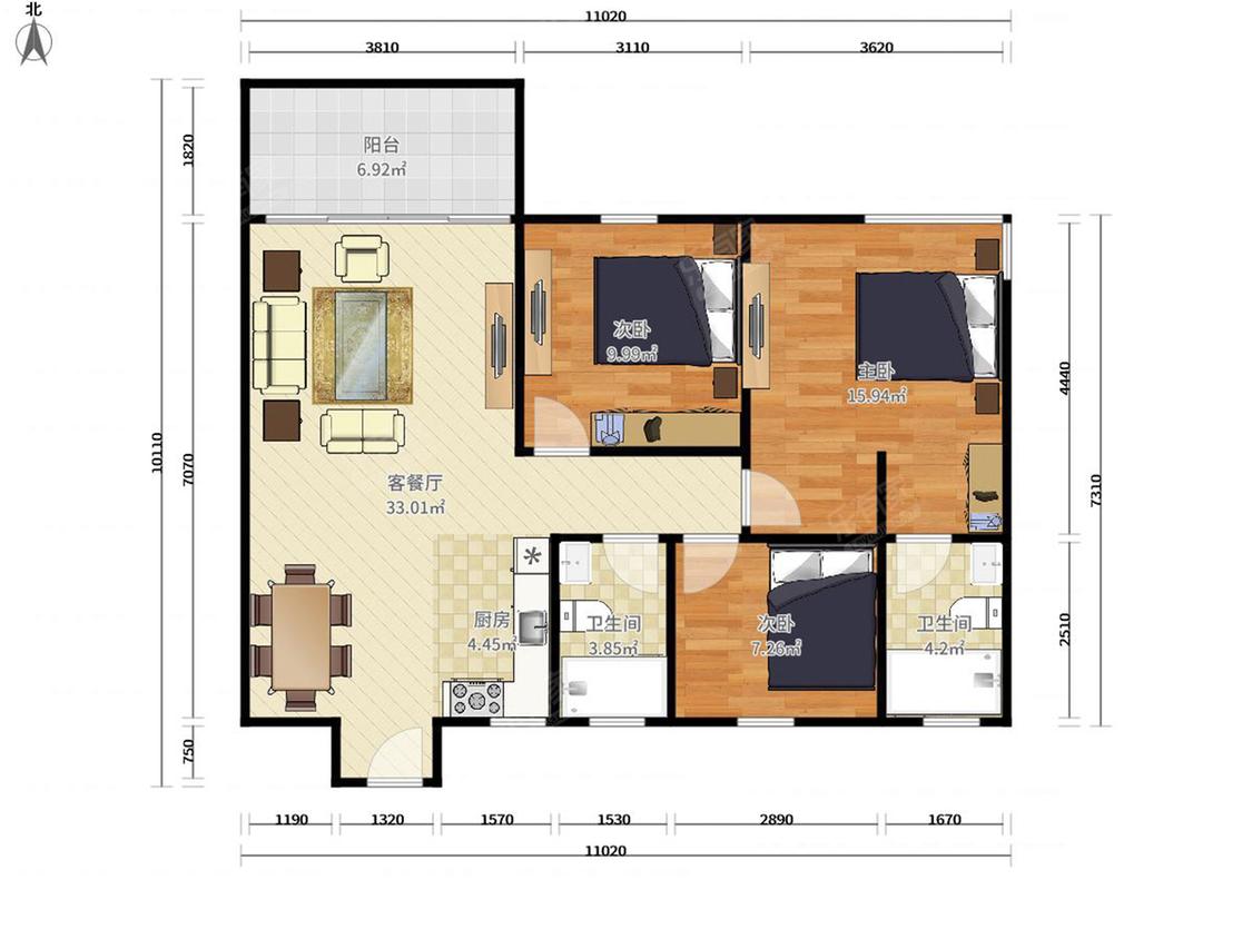 整租·胜坚怡景湾