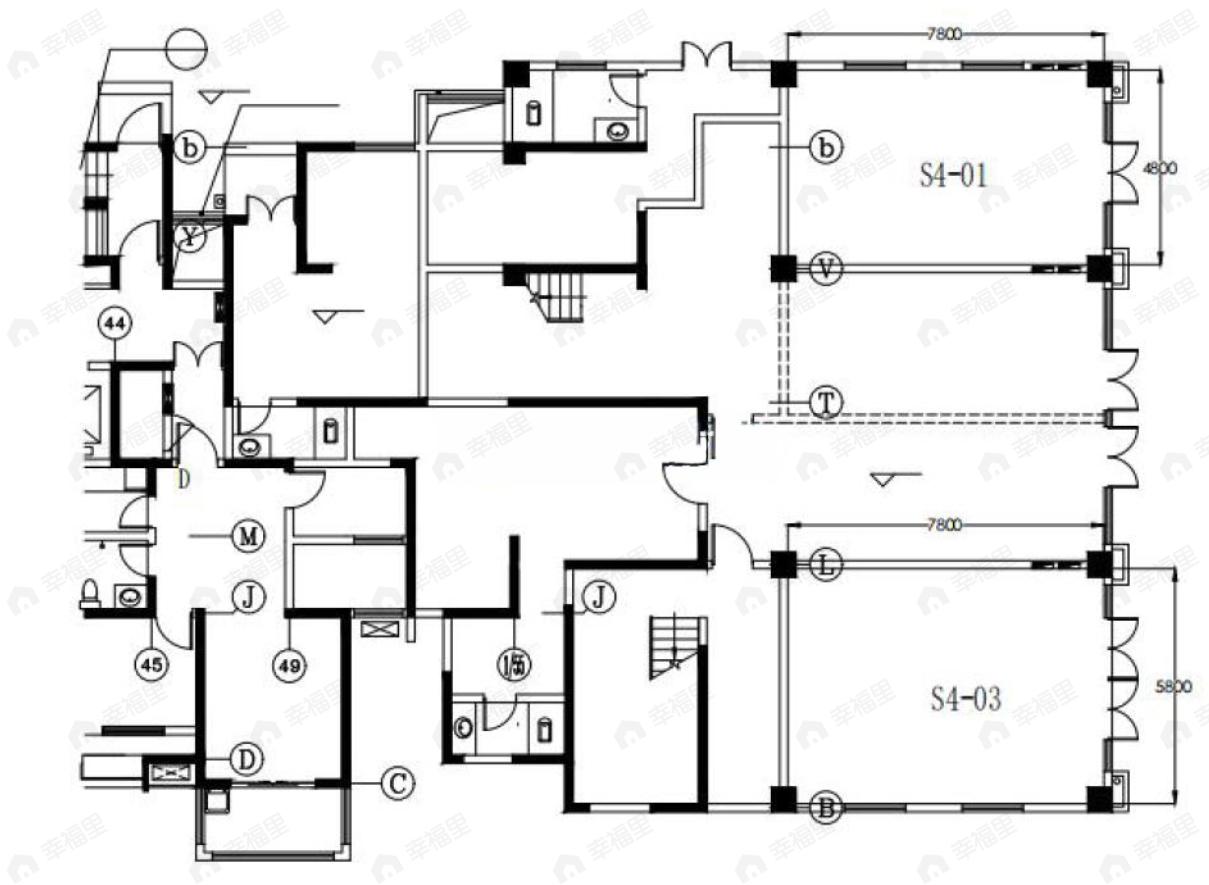 1室1卫建面110平北|南户型图