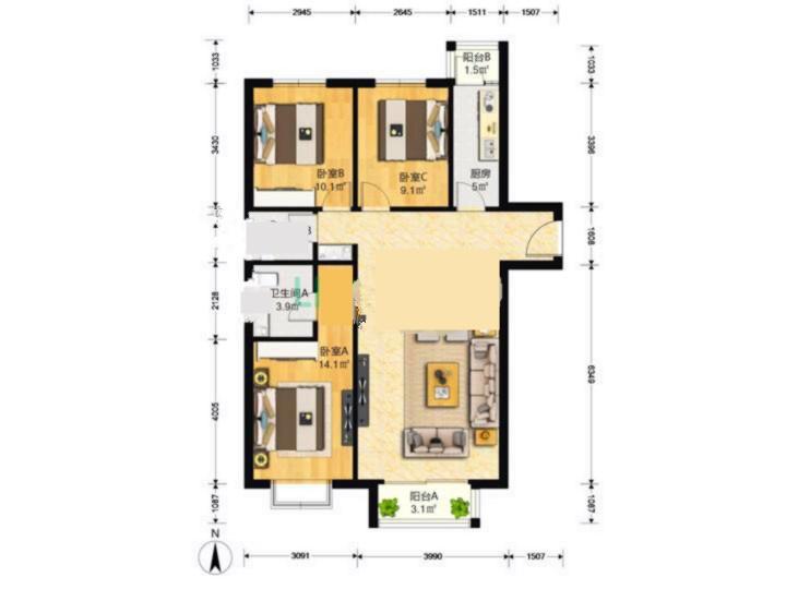 整租·福城上上城五期北院