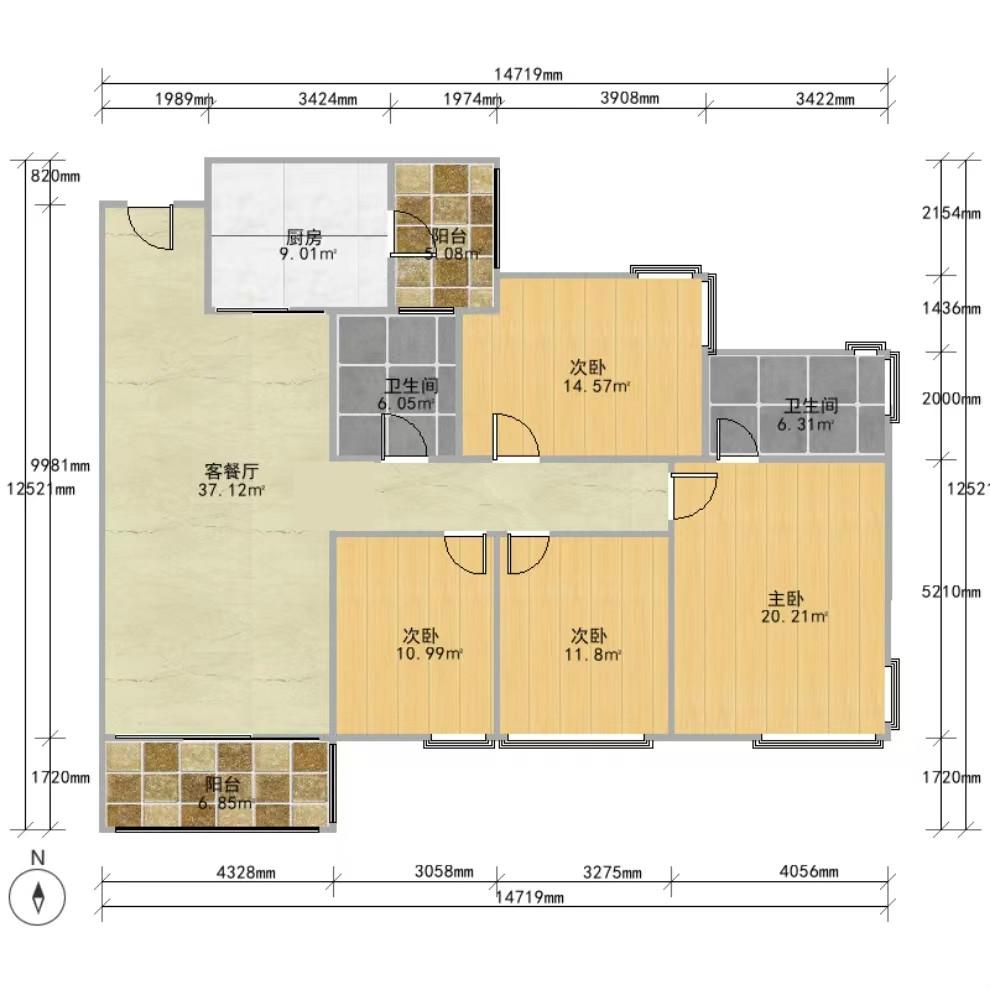整租·岭南新世界(云逸)