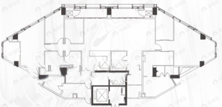 5室2厅4卫建面412平户型图