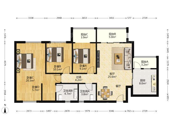 整租·紫薇东进(三期)