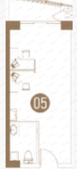 湘江颂1室1厅1卫户型图