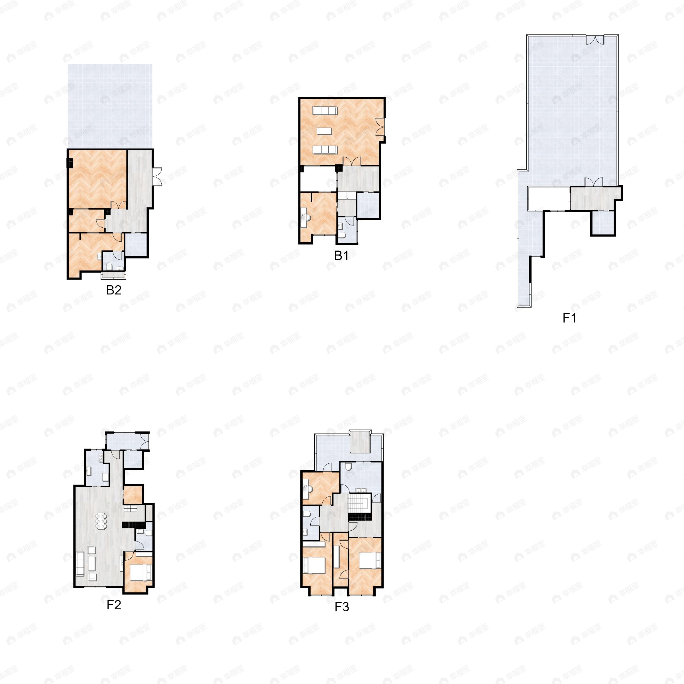 4室2厅5卫建面390平南|北户型图