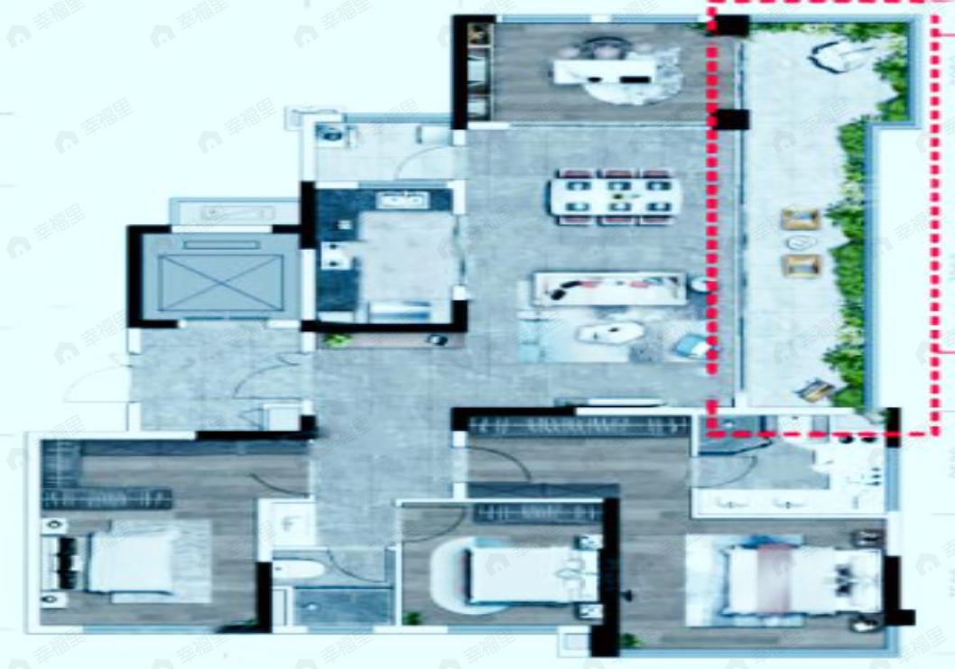 阳光城未来悦4室2厅2卫户型图