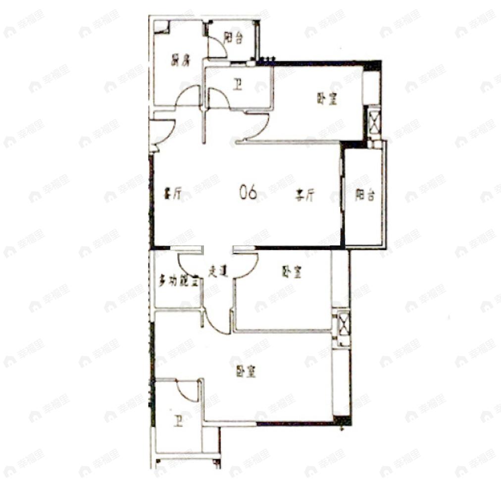 新世界云逸4室2厅2卫户型图