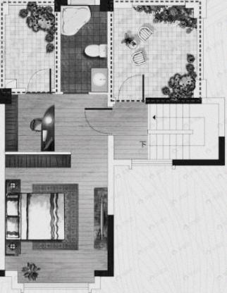 花水湾水云岛2室2厅2卫户型图