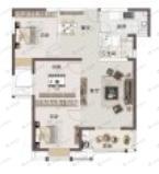 鹏湖湾3室2厅1卫户型图