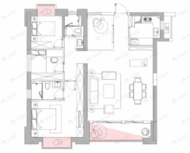 星洲澄碧湖双子楼4室2厅2卫户型图