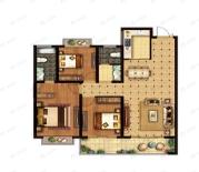 菊潭毓秀园3室2厅2卫户型图