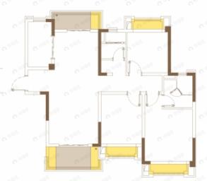 星徽城3室2厅2卫户型图