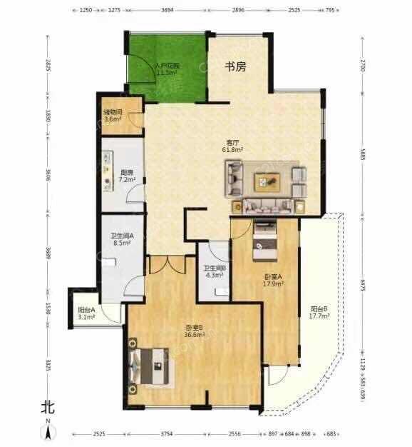 整租·中瑞曼哈顿