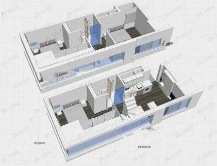 3室1厅2卫建面56平西南户型图