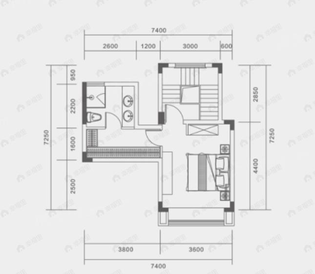 龙润丰锦4室2厅3卫户型图