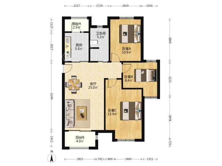 整租·天润城(第十六街区南区)