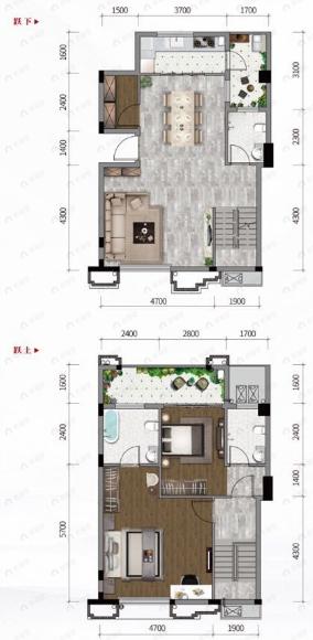 3室2厅3卫建面138平户型图